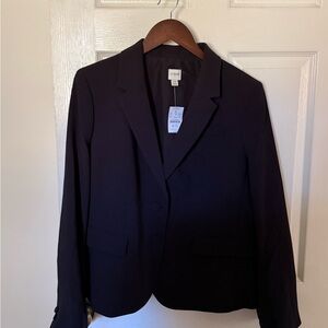 NWT J. Crew Women’s Black Crepe Tailor Blazer Size 16
